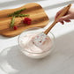 Silicone Spatula Set Butterfly Floral Print Wooden Handle Heat Resistant Baking Mixing Tools 2 Piece