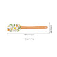 Silicone Spatula Set Butterfly Floral Print Wooden Handle Heat Resistant Baking Mixing Tools 2 Piece