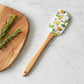 Silicone Spatula Set Butterfly Floral Print Wooden Handle Heat Resistant Baking Mixing Tools 2 Piece