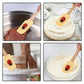 3-PC Silicone Spatula Set Wooden Handle, Bee Ladybug Flower Print, Heat Resistant Baking Tools