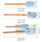 Silicone Spatula Set with Wooden Handles Bee Print Heat Resistant Kitchen Baking Tools 2 Piece