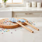 Silicone Spatula Set with Wooden Handles Bee Print Heat Resistant Kitchen Baking Tools 2 Piece