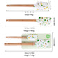 Silicone Spatula Set with Wooden Handles Bee Print Heat Resistant Kitchen Baking Tools 2 Piece
