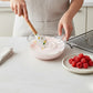 Silicone Spatula Set with Wooden Handles Bee Print Heat Resistant Kitchen Baking Tools 2 Piece
