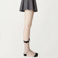 Sheer Polka Dot Crew Socks 3 Piece Set with Bow Trim Lightweight Dress Socks