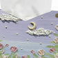 3-Piece Floral Decorative Tissue Box Cover with Painted Tulip Design