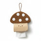 Mushroom Hanging Tissue Holder with Soft Textured Fabric Design