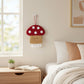 Mushroom Hanging Tissue Holder with Soft Textured Fabric Design