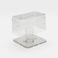 Textured Clear Acrylic Tissue Box Cover with Modern Rectangular Design