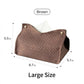 3-piece Woven Texture Faux Leather Tissue Holder with Snap Closure Design