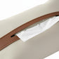 Soft Faux Leather Tissue Holder with Strap Handle and Snap Closure