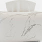 Modern Marble-Style Tissue Box Cover with Smooth Rounded Edges