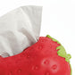 Strawberry-Shaped Decorative Tissue Holder with Textured Surface