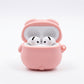 Cute Pink Pig Silicone AirPods 4 Case, 3D Cartoon Protective Cover with Carabiner