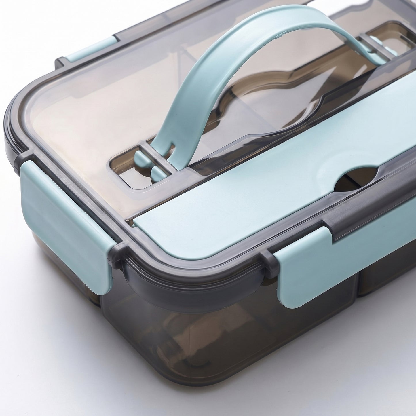 Bento Lunch Box Leakproof Food Container with Compartments Utensil Storage and Secure Lock Lid