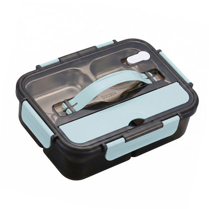 Bento Lunch Box Leakproof Food Container with Compartments Utensil Storage and Secure Lock Lid