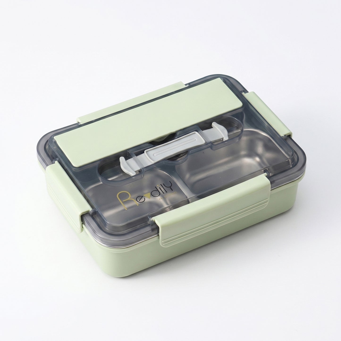 Bento Lunch Box Leakproof Food Container with Compartments Utensil Storage and Secure Lock Lid