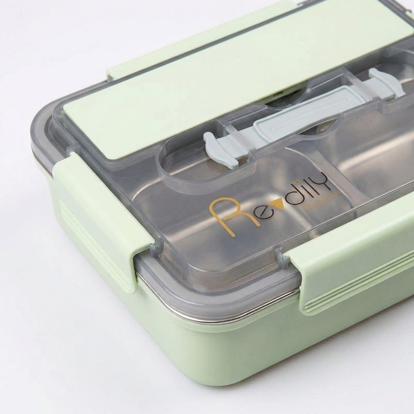 Bento Lunch Box Leakproof Food Container with Compartments Utensil Storage and Secure Lock Lid