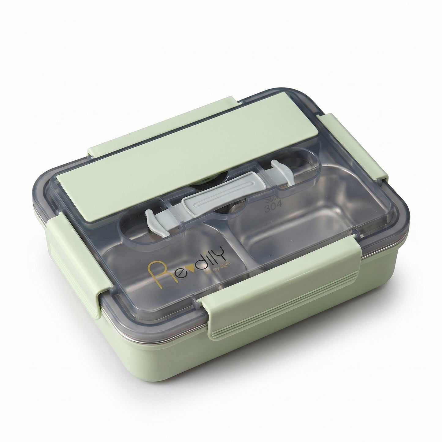 Bento Lunch Box Leakproof Food Container with Compartments Utensil Storage and Secure Lock Lid