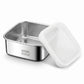 2 Pack Stainless Steel Food Storage Container 400ml Airtight Lid Compact Meal Prep Box