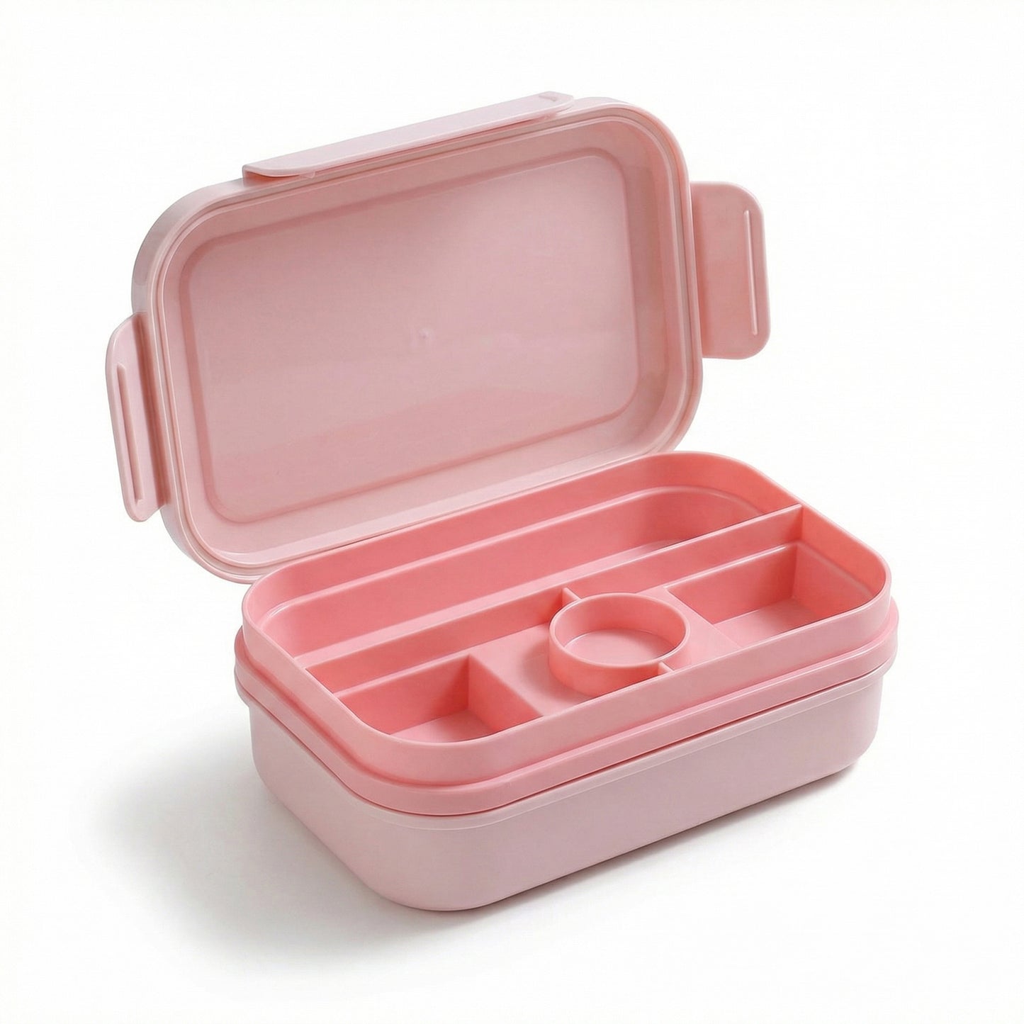 Bento Lunch Box Plastic Food Container with Compartments Leak Resistant Lid Meal Prep Storage