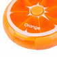 2 Pack Round Pill Organizer Travel Case with 7 Compartments Flip Lid Portable Medication Storage
