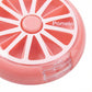 2 Pack Round Pill Organizer Travel Case with 7 Compartments Flip Lid Portable Medication Storage
