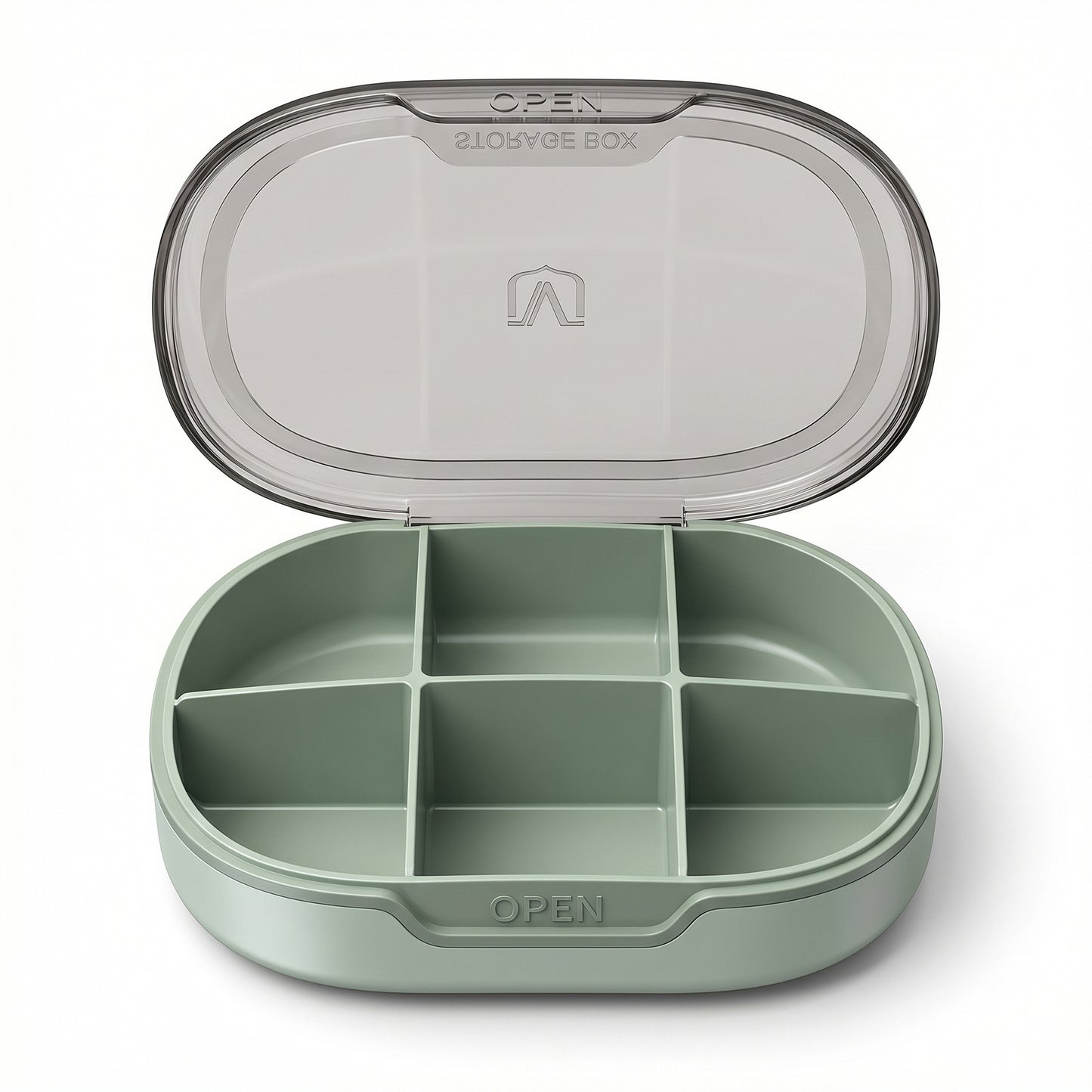 Travel Pill Organizer Case with Multi-Compartments Portable Medication Storage Flip Lid Design