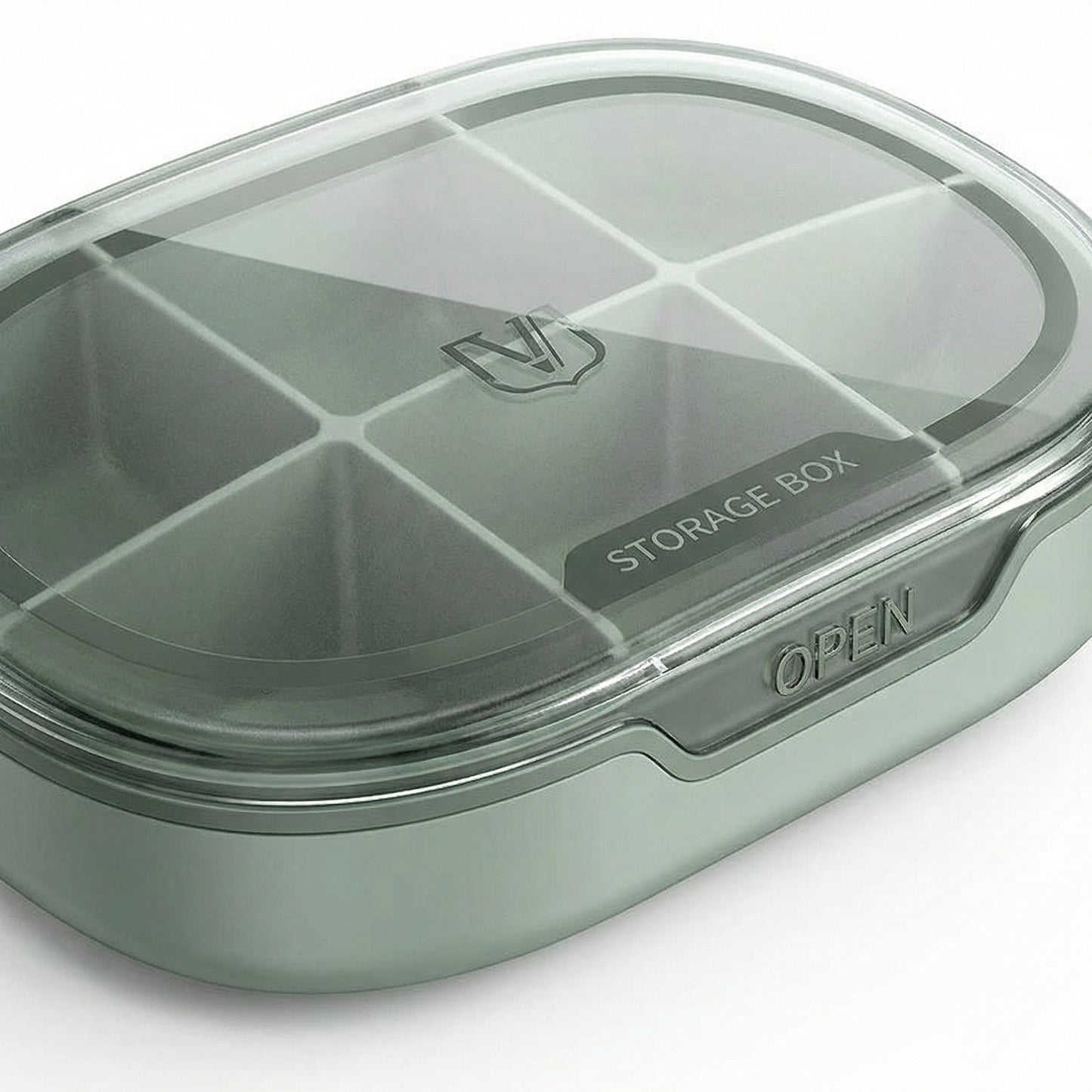 Travel Pill Organizer Case with Multi-Compartments Portable Medication Storage Flip Lid Design