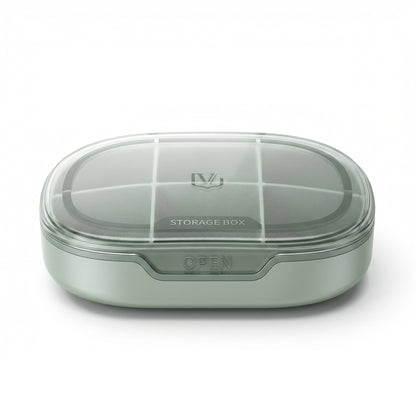 Travel Pill Organizer Case with Multi-Compartments Portable Medication Storage Flip Lid Design