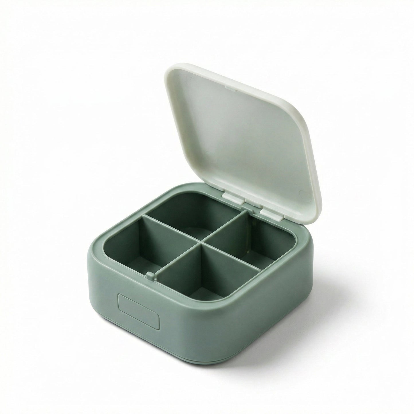 Compact Pill Organizer Case with 4 Compartments Portable Medication Storage Flip Lid