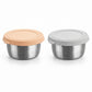 Food Storage Container Set with Stainless Steel Bowls and Silicone Lids Reusable Containers