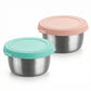 Food Storage Container Set with Stainless Steel Bowls and Silicone Lids Reusable Containers