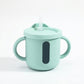 Baby Training Cup with Straw and Handles Soft Silicone Toddler Sippy Cup with Measurement Markings