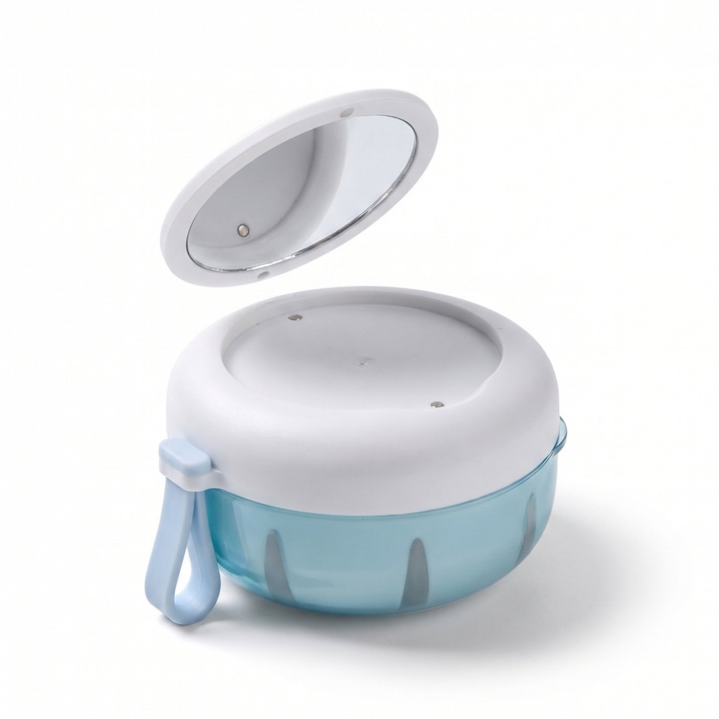 Denture Retainer Case with Mirror & Strainer, Leakproof Orthodontic Mouth Guard Storage Box