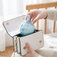 Denture Retainer Case with Mirror & Strainer, Leakproof Orthodontic Mouth Guard Storage Box