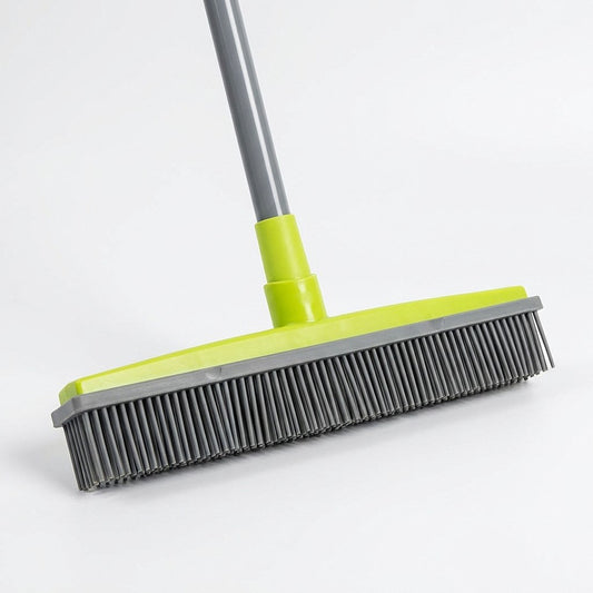 Pet Hair Removal Broom with Rubber Bristles and Long Handle