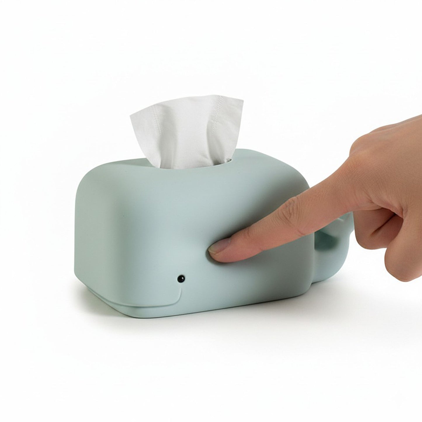 Whale Shape Tissue Box Cover Soft Decorative Tabletop Tissue Holder
