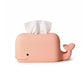 Whale Shape Tissue Box Cover Soft Decorative Tabletop Tissue Holder