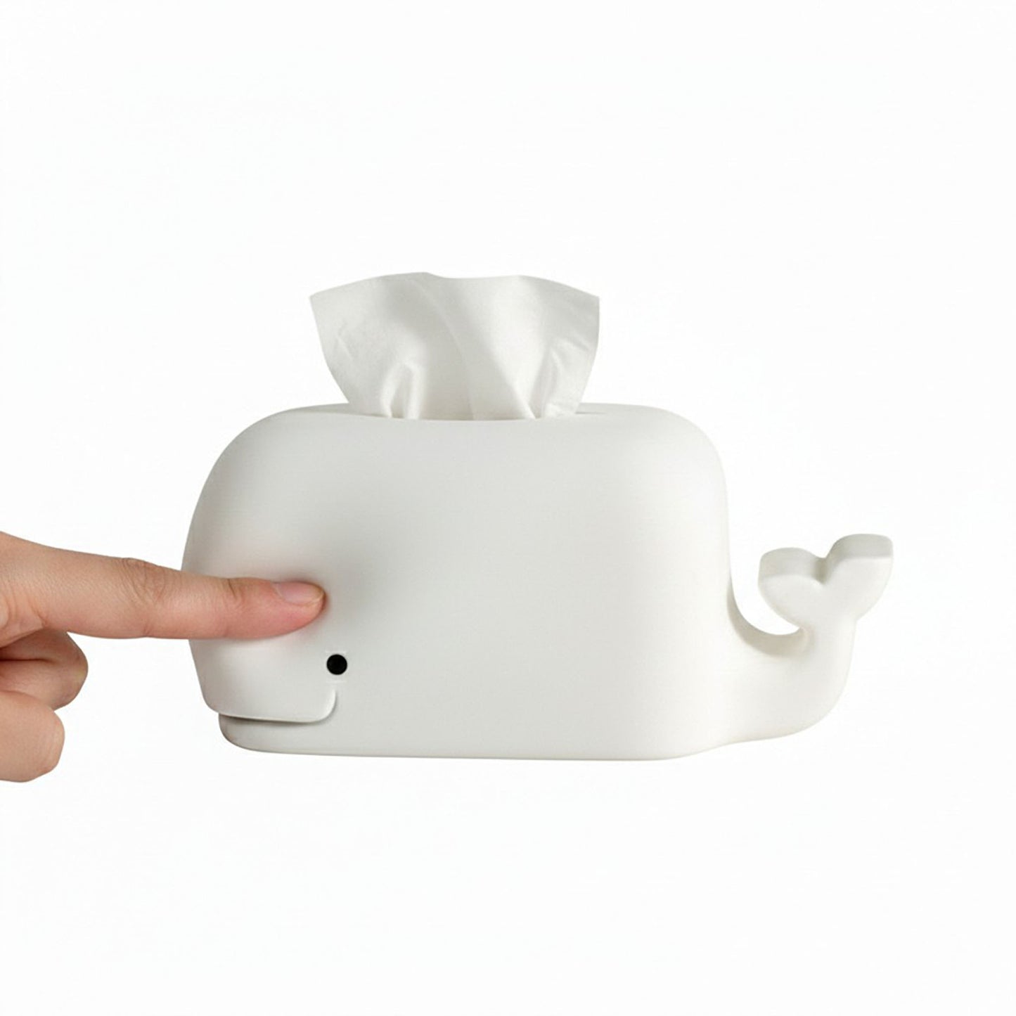 Whale Shape Tissue Box Cover Soft Decorative Tabletop Tissue Holder