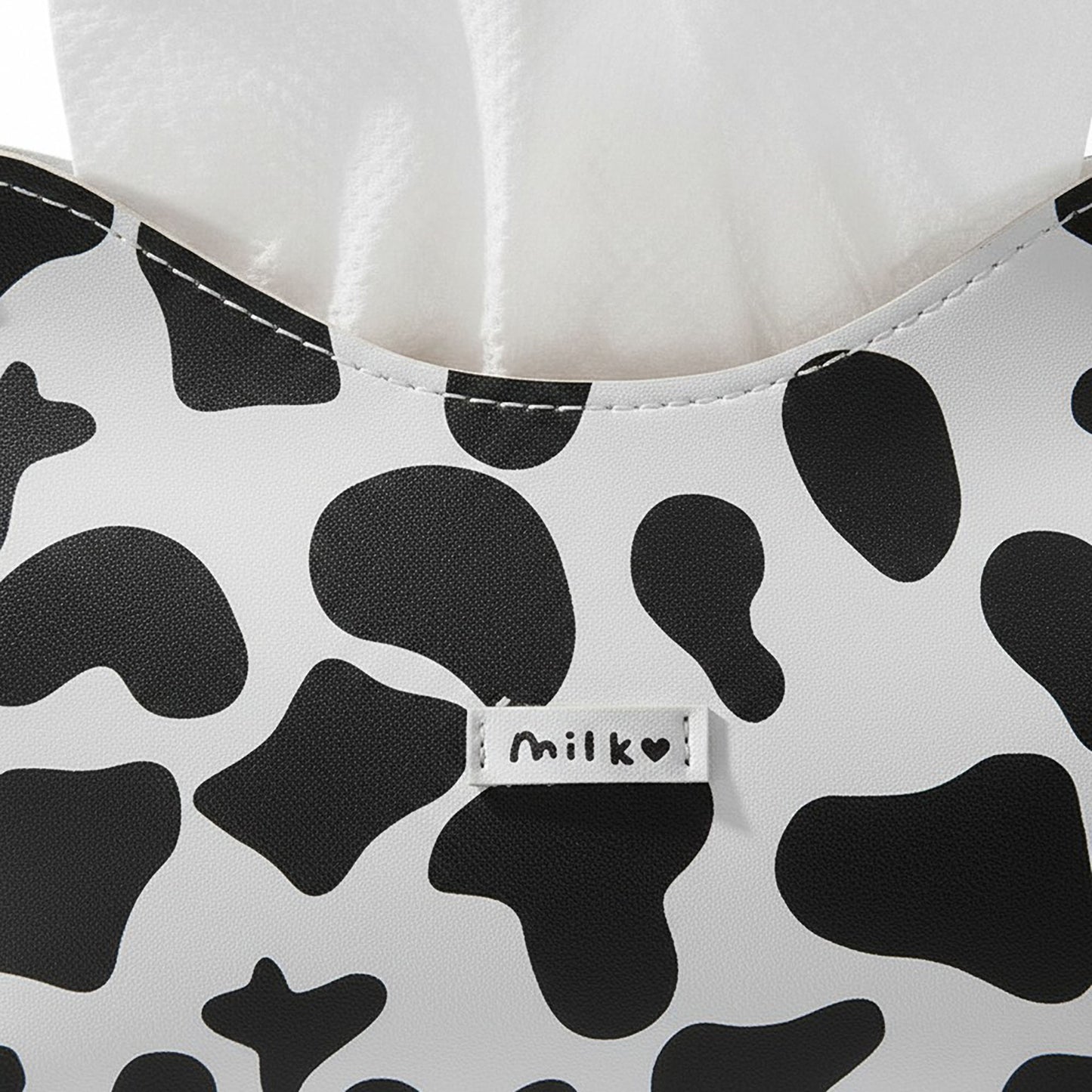 3-piece Cow Print Tissue Box Cover Decorative Soft Holder for Tabletop Use