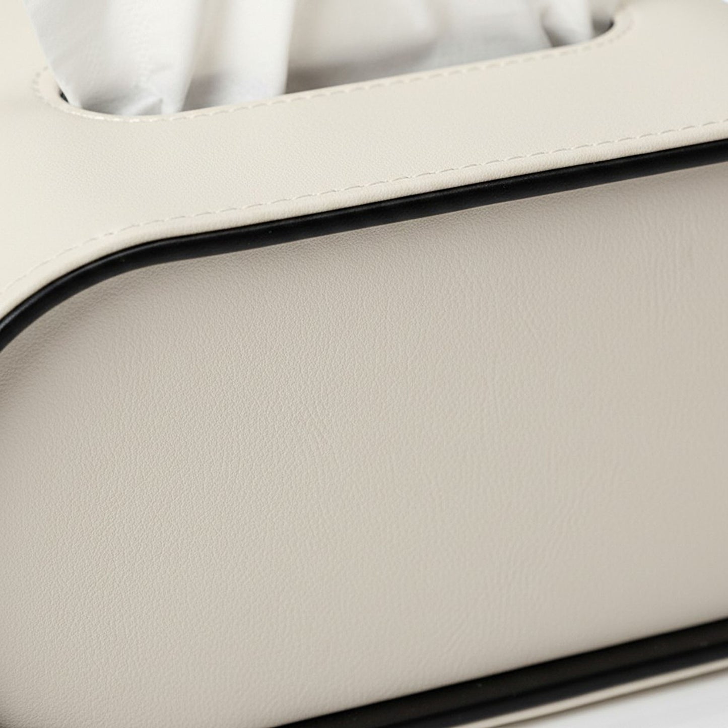 Rounded Minimalist Tissue Box Cover with Smooth Contoured Design