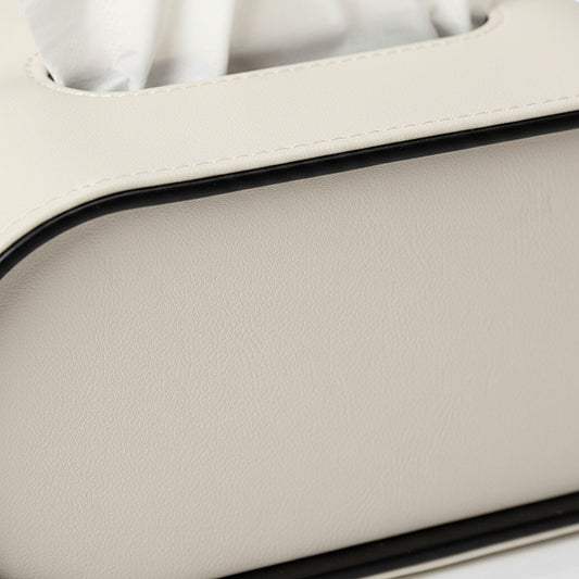 Rounded Minimalist Tissue Box Cover with Smooth Contoured Design