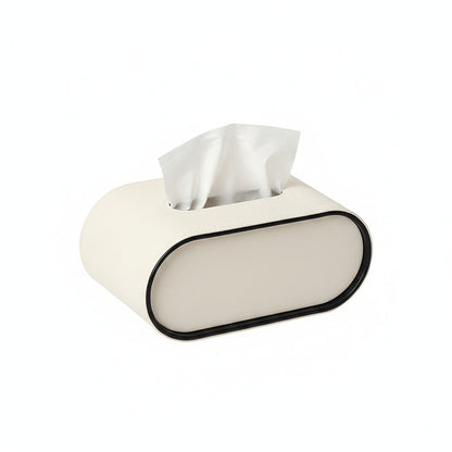 Rounded Minimalist Tissue Box Cover with Smooth Contoured Design