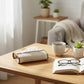 Textured Fabric Tissue Box Cover with Clean Trim Detail