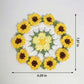 Handcrafted Crochet Sunflower Coaster with Floral Knit Design