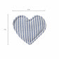 2-PC Heart Shaped Fabric Cup Coaster with Soft Padded Design and Striped Pattern