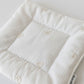 2-PC Square Fabric Cup Coaster with Soft Padded Design and Subtle Heart Embroidery