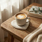 2-PC Heart Shaped Plush Cup Coaster with Soft Textured Fabric and Padded Design