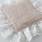 2-PC Lace Trim Square Fabric Cup Coaster with Soft Padded Center and Embroidered Detail